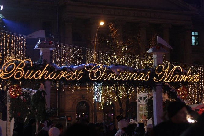 Bucharest: Tour of Christmas traditions & decorations - Romanian Athenaeum start: a clean beginning before you crisscross the city
