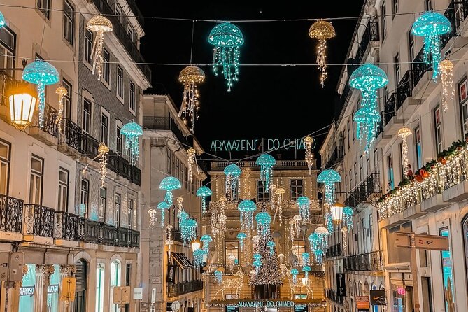 Christmas Lights Lisbon Tour with a Local in Private Eco Tuk Tuk - Cais do Sodré and Ribeira: riverside lights, markets, and Pink Street energy