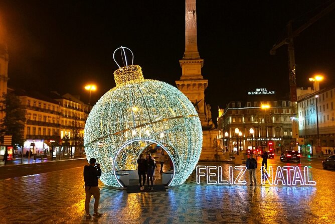 Christmas Lights Lisbon Tour with a Local in Private Eco Tuk Tuk - Baixa and Praça do Comércio area: the classic Lisbon big-sky view