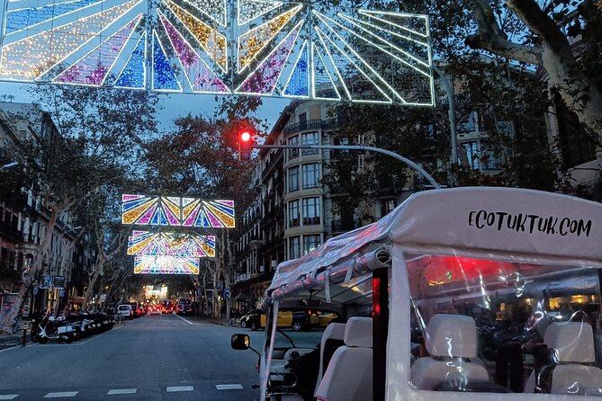 Christmas Lights Tour of Barcelona in Private Eco Tuk Tuk - Christmas Lights in Barcelona, Comfort-First by Private Eco Tuk-Tuk