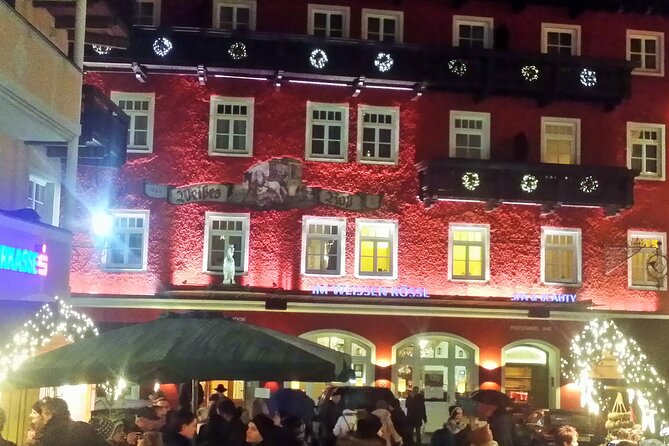 Christmas Markets Tour with St.Gilgen + St.Wolfgang + Hallstatt - Fuschl am See Stop: Quick Lake Views and a Red Bull Photo Moment