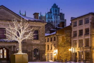 Christmas Walking Tour in Old Montreal - New France and European holiday traditions on real Montreal streets