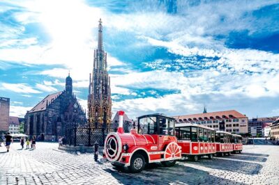 City tour through Nuremberg with the little train - Christmas tour - English Headphones, Recorded Stories, and the Foggy-Window Reality