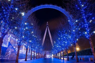 London by Night Bus Tour with Christmas Lights and Live Guide - The Strand and West End magic in fairy light