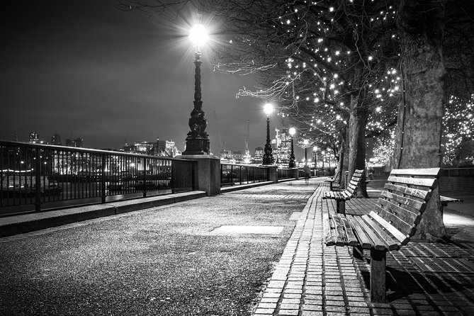 London by Night Bus Tour with Christmas Lights and Live Guide - Piccadilly Circus: billboards and Christmas glow at speed