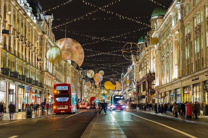 London Christmas Lights Tour by Vintage Double-Decker Bus - Trafalgar Square to Piccadilly: the festive opener that sets the tone