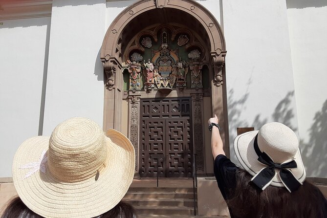 Private Santa Barbara History and Architecture Walking Tour - La Arcada and the courthouse: where the tiles get serious