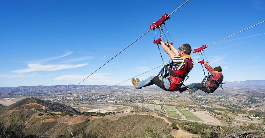 Santa Barbara: Zipline Tour with 4x4 Humvee Ride - The Main Event: Three Dual Ziplines, Side-by-Side Runs